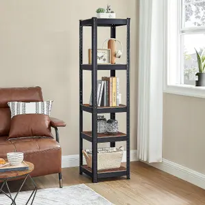 Shelving Unit, 37 x 37 x 150 cm, 400 kg Load Capacity (80 kg per Shelf), Industrial, Adjustable Storage Shelves, for Any Room