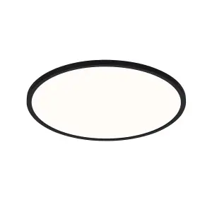 Nordlux Oja 42 Indoor Ultra-Slim Bathroom Ceiling Light in Black (Height) 2.3cm