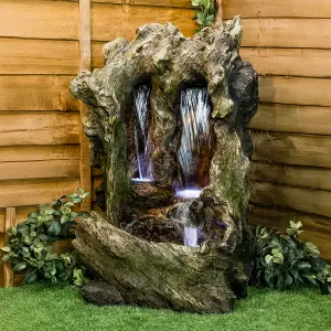 Primrose Colorado Falls Cascading Water Feature with Lights H98cm