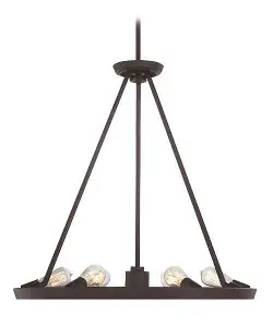 Elstead Theater Row 6 Light Pendant Chandelier Light Western Bronze, E27