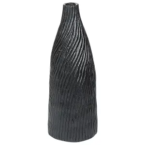 Decorative Vase FLORENTIA Ceramic Black