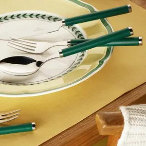 Play! 24 Piece 18/10 Stainless Steel Cutlery Set, Service for 6 Green