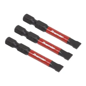 Sealey Slotted 6.5mm Impact Power Tool Bits Forged From S2 Steel 50mm 3pc AK8228