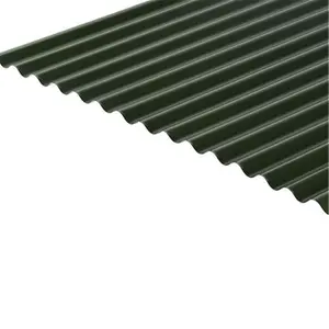 PACK OF 5 (Total 5 Units) - 0.5mm Metal Corrugated Roof Sheet (13/3 Profile) (BS18B25) - Juniper Green - 990mm (W) x 3660mm (L)