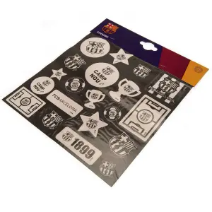 FC Barcelona Stickers (Pack of 20) White/Black (One Size)