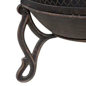 Charcoal Fire Pit Brass TACORA