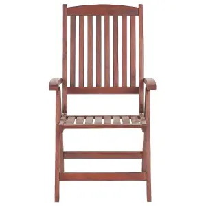 Garden Chair TOSCANA Acacia Wood Dark Wood