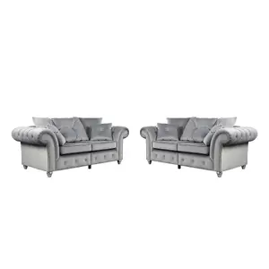 The Great British Sofa Company Kensington Pair of 2 Seater Velvet Sofas