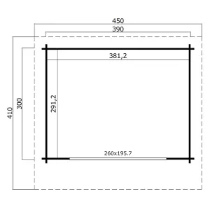 Lasita Sussex 1 Modern Summer House - 3.9m x 3m - Bi-Fold Door Double Glazed