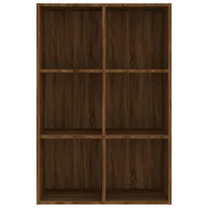 Gardinier Book Cabinet 66 x 30 x 98 cm Engineered Wood Brown Oak