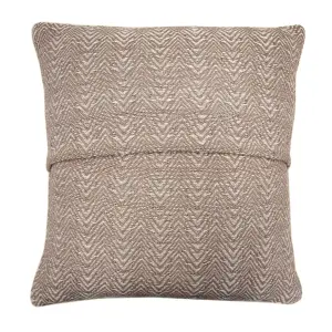 Herringbone Filled Cushion 100% Cotton With Textured Weave