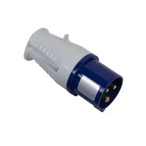 Sealey 2P+E Plug Connector 230V 16A IP44 Rated Blue Industrial Socket WP24016