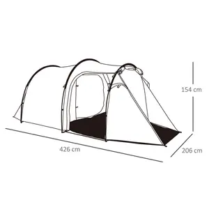 Arnlaugur 1 Person Tent Dark Grey/Bright Red