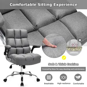 Costway Executive Office Chair Ergonomic Padded High Back Swivel Computer Desk Chairs