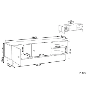 Beliani Retro TV Stand Black ABILEN