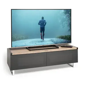 AVF Panorama 1.2m TV Stand with Reversible Top - Light Oak & Grey Oak