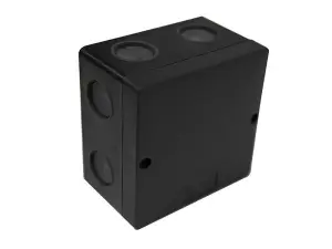 High-Quality IP66 Junction Box for Outdoor Use - 100mm x 100mm Durable Black Enclosure