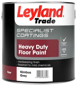 Leyland Trade Heavy Duty Floor Paint  - 2.5 Litre - Nimbus Grey