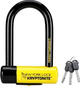 Kryptonite 002178 New York Fahgettaboudit Mini U-Lock, Yellow