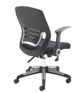 Rainbow Zebra Mesh Back Computer Desk Chair with Folding Armrests