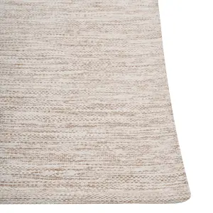 Cotton Area Rug 200 x 300 cm Beige DERINCE