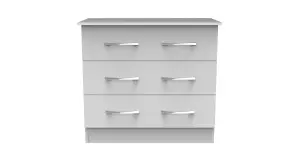 Heddon 3 Drawer Chest in White Matt