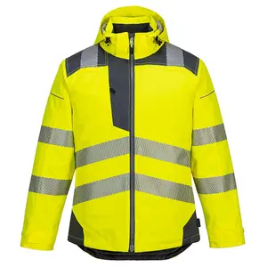 Portwest PW3 Hi-Vis Winter Jacket Yellow/Grey - S