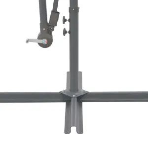 Berkfield Cantilever Umbrella with Aluminium Pole 300 cm Anthracite