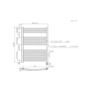 Right Radiators Prefilled Thermostatic Electric Heated Towel Rail Curved Ladder Warmer Rads - Chrome 800x600 mm