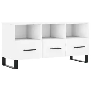 Berkfield TV Cabinet White 102x36x50 cm Engineered Wood