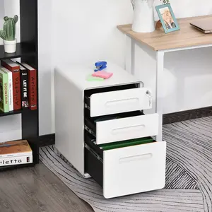 Uwharrie 3 Drawer Filing Cabinet White