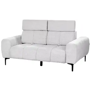 2 Seater Fabric Sofa Grey VEGAMO