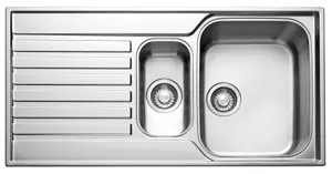 Franke Ascona Polished Stainless steel 1.5 Bowl Sink & drainer 510mm x 1000mm