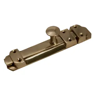 Blooma Brass effect Metal Flat Door bolt (L)152mm (W)32mm