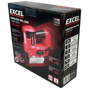 Excel 18V Cordless Second Fix Nailer with 1 x 2.0Ah Battery & Charger