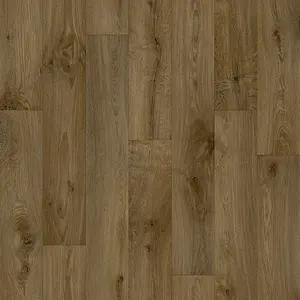 Brown Modern Wood Effect Anti-Slip Vinyl Flooring for Home, Shops, Offices, 3.0mm Thick Vinyl Sheet-6m(19'8") X 2m(6'6")-12m²