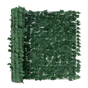 True Products Premium Artificial Ivy Leaf Hedge Garden Fence Privacy Screening Dark Green - 1.5m x 3m