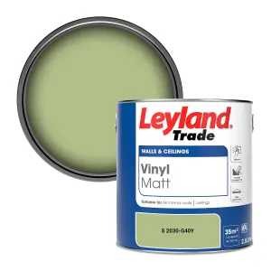 Leyland Trade Vinyl Matt Walls & Ceilings Emulsion Paint (S 2030-G40Y) 2.5L