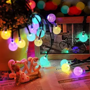 Waterproof Solar Powered Ball Fairy String Light in Multicoloured 12 Meters 100 LED