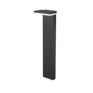 Luminosa Path Square Outdoor Bollard Anthracite IP65 4000K