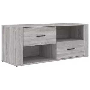 Berkfield TV Cabinet Grey Sonoma 100x35x40 cm Engineered Wood