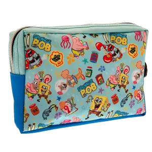 SpongeBob SquarePants Multi Pocket Pencil Case Blue/Red/Yellow (One Size)