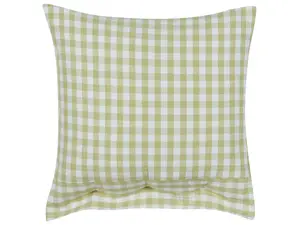 Set of 2 Cushions TALYA 45 x 45 cm Checked Olive Green