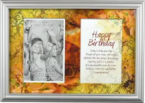 Personal Photo Frame With Stand Memory Picture Print Poem Wall Hanging Message Happy Birthday