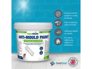 Smartseal - Anti Mould Paint - Frosted Blue (2.5L) For Bathroom, Kitchen and Bedroom Walls & Ceilings -Protection Against Mould