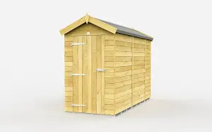 4 x 10 Feet Apex Shed - Single Door Without Windows - Wood - L302 x W118 x H217 cm