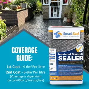 Smartseal Imprinted Concrete Sealer, Silk Wet Look, Driveway Sealer for Patterned Imprinted Concrete Driveways and Patios, 4 x 5L