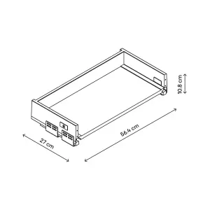 GoodHome Soto Soft-close Slimline drawer box (W)600mm