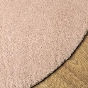 Rug HUARTE Short Pile Soft and Washable Blush 120 cm