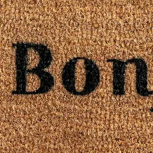 Bonjour Doormat with Border - Regular 60x40cm